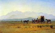 Albert Bierstadt Surveyor's Wagon in the Rockies oil painting on canvas